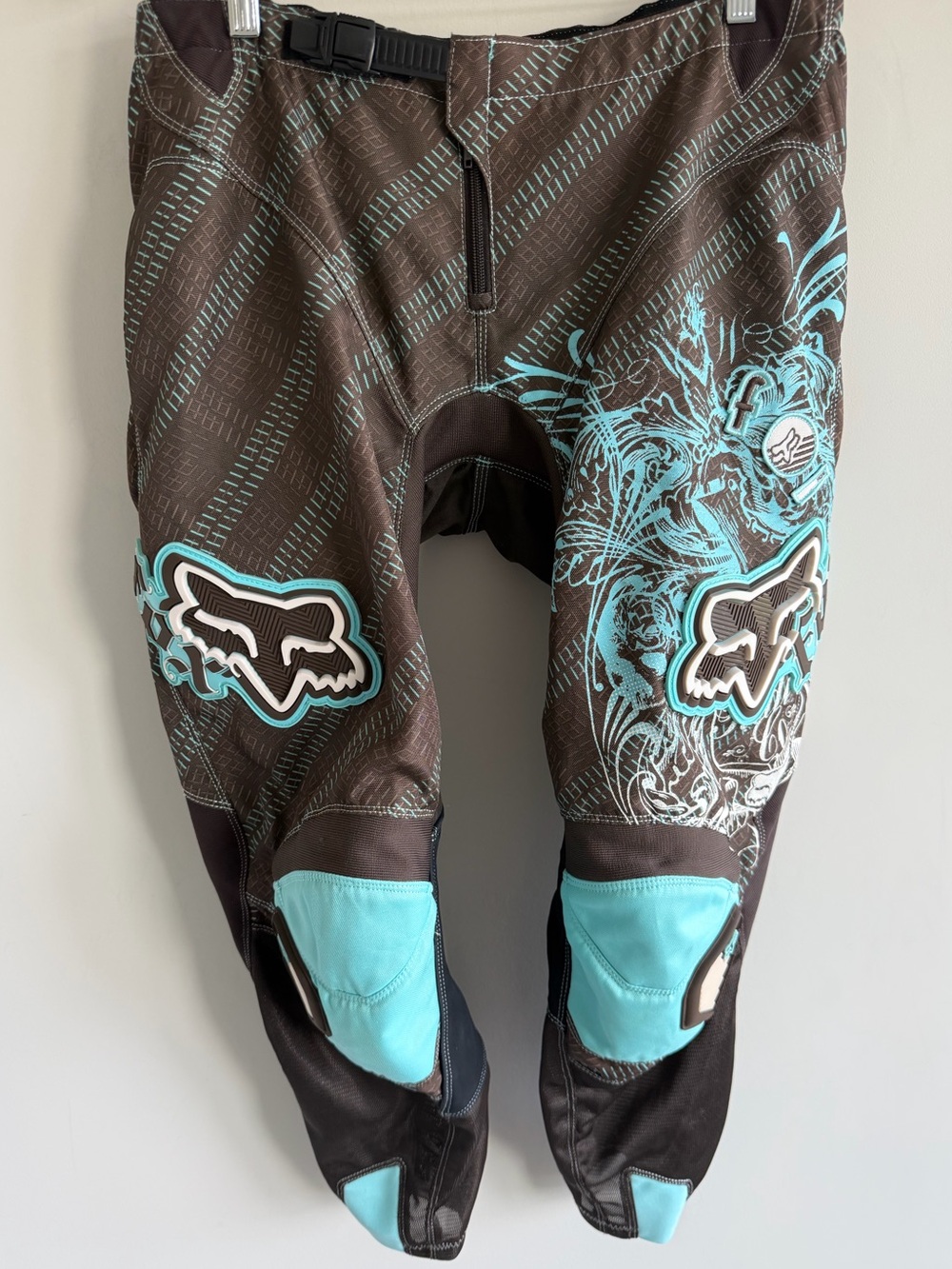 Fox 180 Youth Motocross Pants Size 11/12 Brown Turquoise MX Dirt Bike